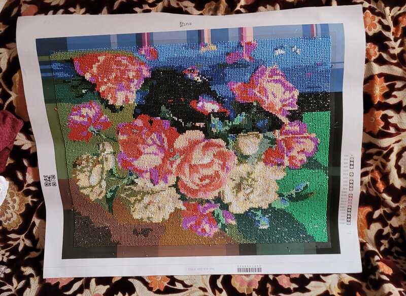 Vand goblenuri cu diamante, lucrate manual, 40x50 cm, cu rame.