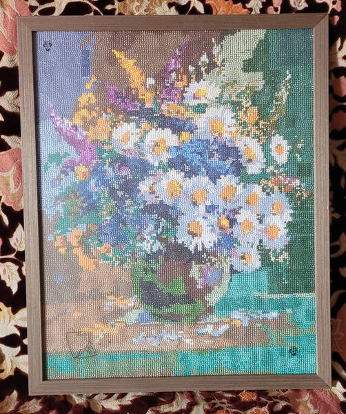 Vand goblenuri cu diamante, lucrate manual, 40x50 cm, cu rame.